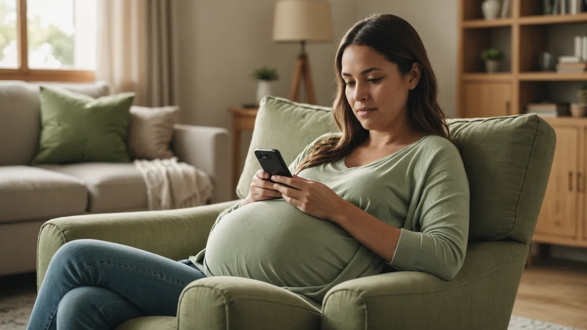 Cover image for article about technology bridging the gap between prenatal appointments